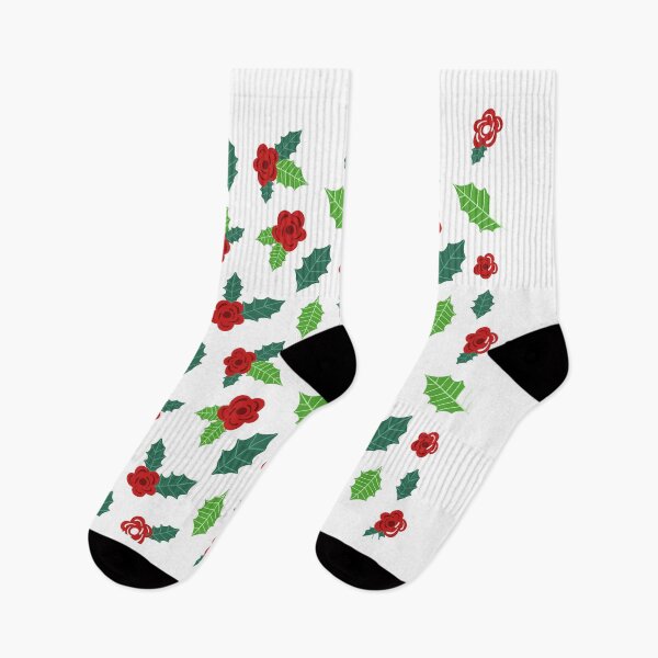 Artikelvorschau, Holly und rote Mohnblumen Weihnachtsmuster entworfen und verkauft von Bridgers872.