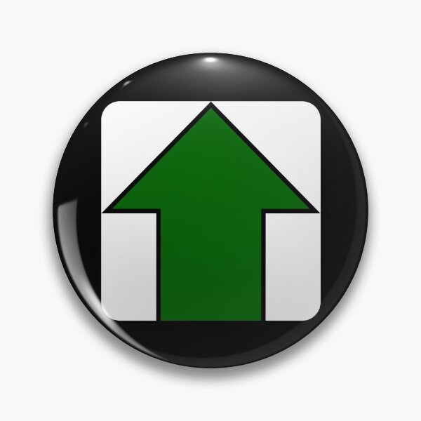 Item preview, Green Up Arrow on White on Black designed and sold by Greenwood2112.