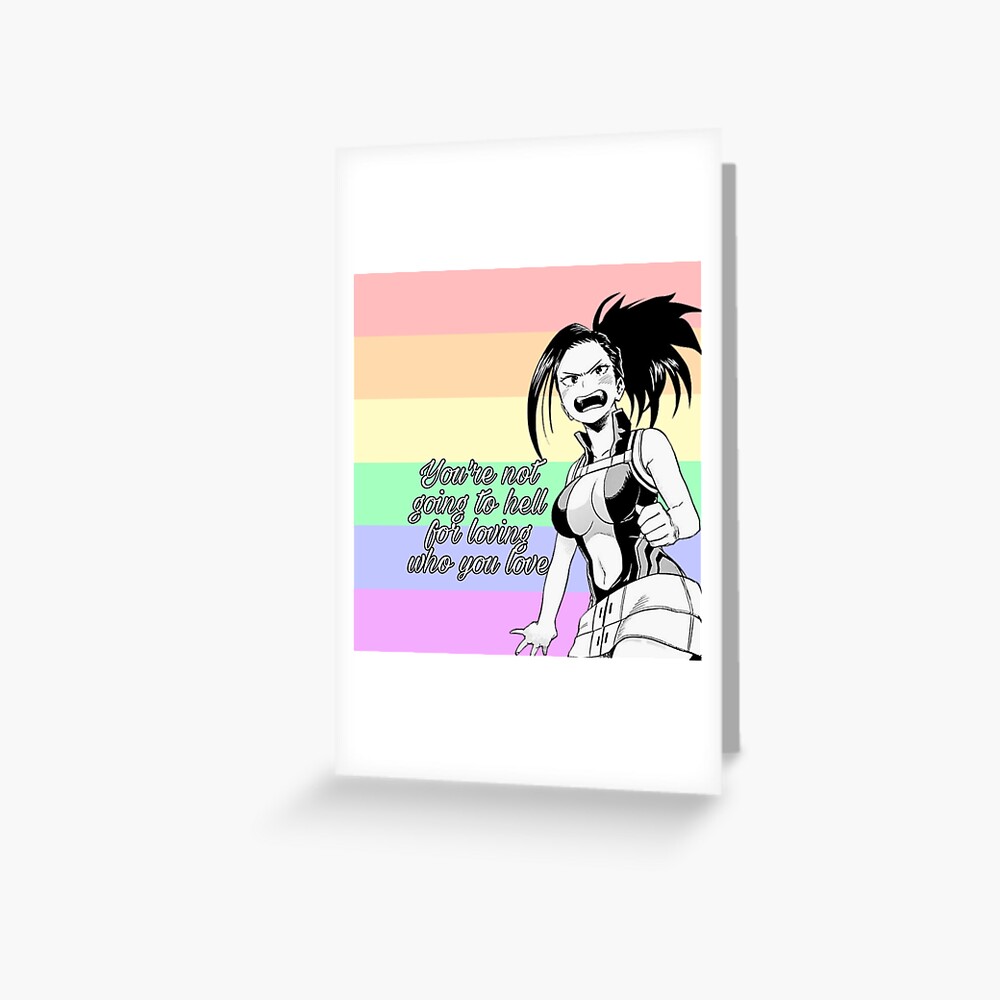 My Hero Academia Momo Yaoyorozu Lgbt Pride Flag Greeting Card For Sale By Queerwriter Redbubble 4124