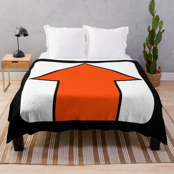 Item preview, Orange Up Arrow on White on Black designed and sold by Greenwood2112.