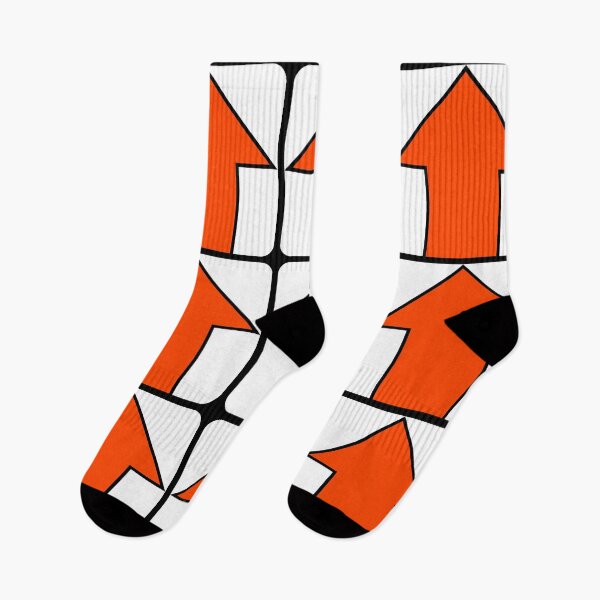 Item preview, Orange Up Arrow on White on Black designed and sold by Greenwood2112.