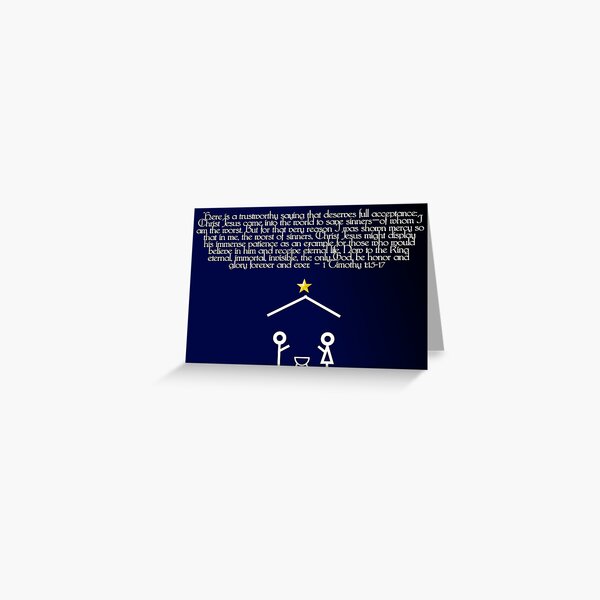 Nativity Card 1Timothy 1:15-16 Greeting Card