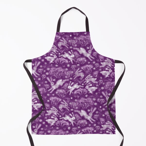Item preview, Hares Field, Winter Rabbits Bunnies Pattern,Purple designed and sold by Julia Khoroshikh.