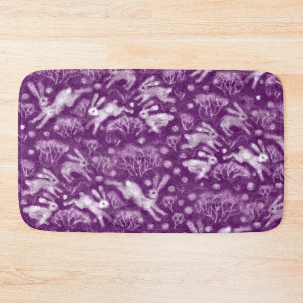 Item preview, Hares Field, Winter Rabbits Bunnies Pattern,Purple designed and sold by Julia Khoroshikh.