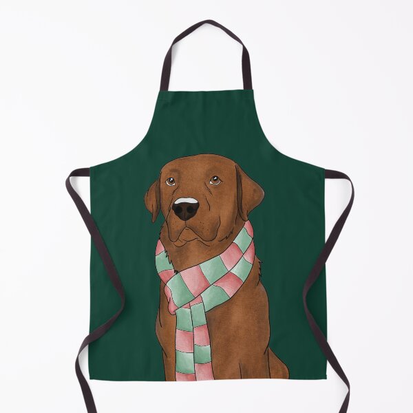Item preview, Fox Red Lab with Christmas Scarf  designed and sold by rmcbuckeye.