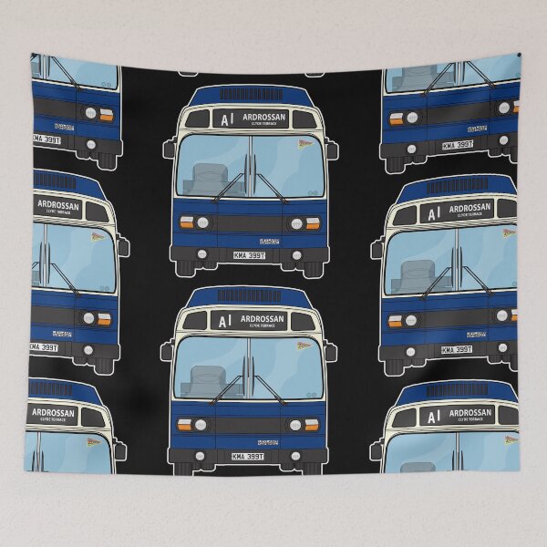 Item preview, A1 Service (Ayrshire Bus Owners) Leyland National Bus KMA399T Ardrossan 80s 90s  Illustration designed and sold by BFXIII.
