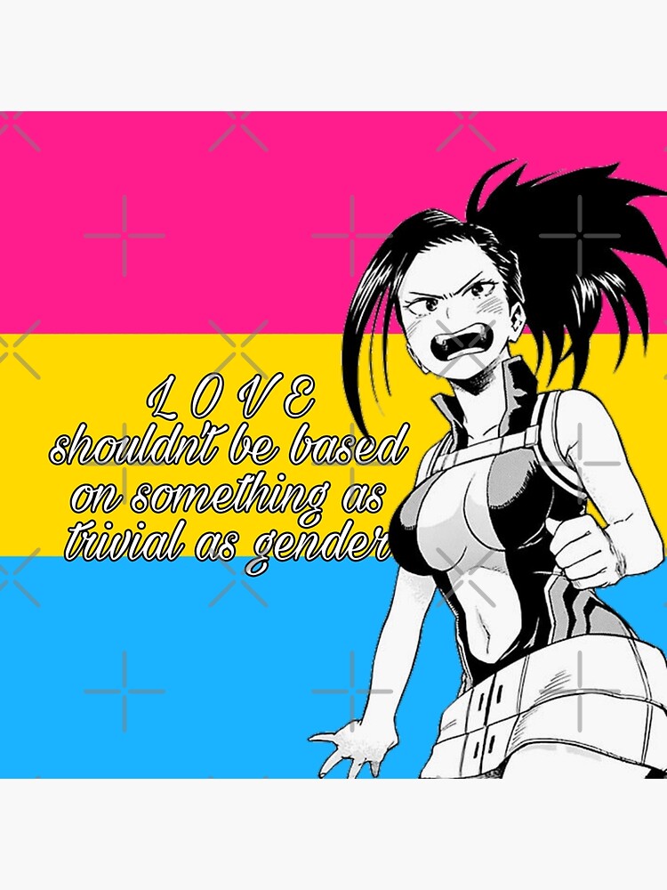 My Hero Academia Momo Yaoyorozu Pansexual Pride Flag Poster By