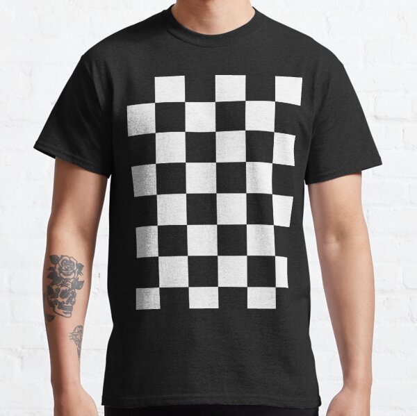 women's black and white checkered shirt