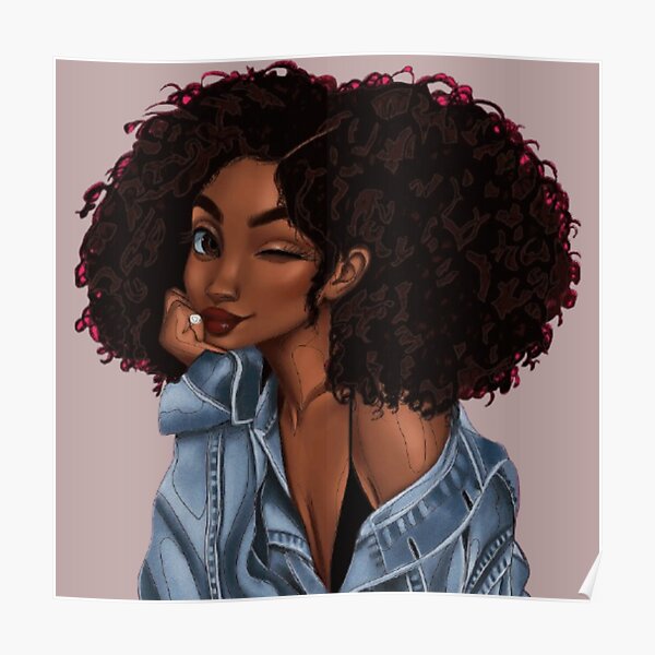Afro girl Poster