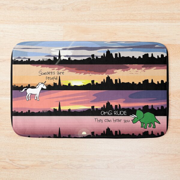 Item preview, Sunsets Are Stupid (Unicorn And Triceratops) designed and sold by jezkemp.