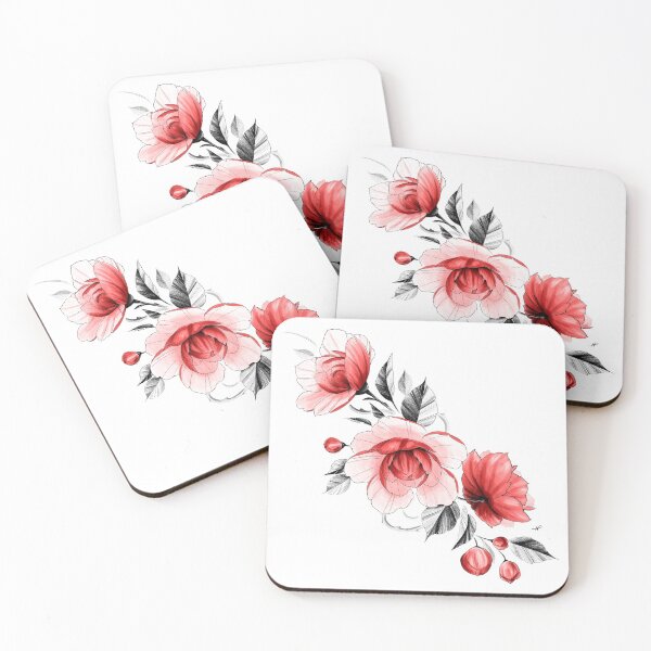 Item preview, Scarlet peonies designed and sold by ninkeartsy.
