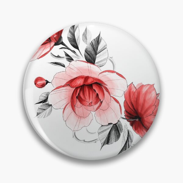 Item preview, Scarlet peonies designed and sold by ninkeartsy.