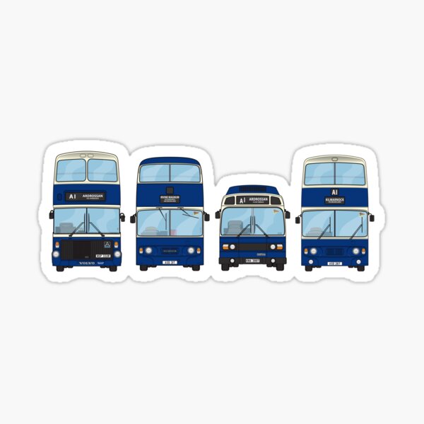 Item preview, A1 Service (Ayrshire Bus Owners) Bus Collection 80s 90s Illustration designed and sold by BFXIII.
