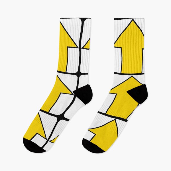 Item preview, Yellow Up Arrow on White on Black designed and sold by Greenwood2112.