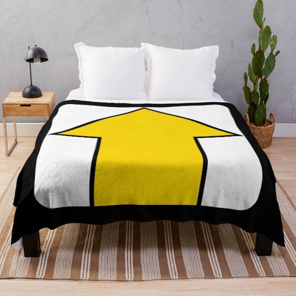 Item preview, Yellow Up Arrow on White on Black designed and sold by Greenwood2112.