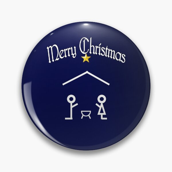 Merry Christmas Nativity Pin