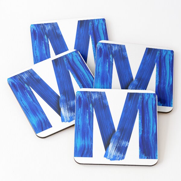 Item preview, Blue watercolor painted letter M designed and sold by Artsy Corner.