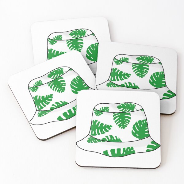 Item preview, Buckethat with green tropical leafs designed and sold by felinefeelings.