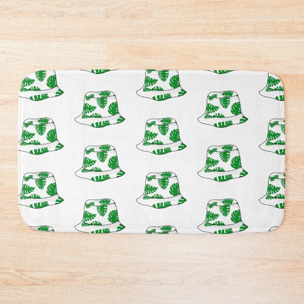 Item preview, Buckethat with green tropical leafs designed and sold by felinefeelings.