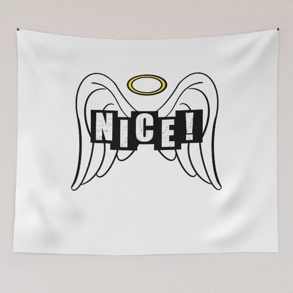Item preview, Nice with Angel Wings - White designed and sold by BusyMonkeys.