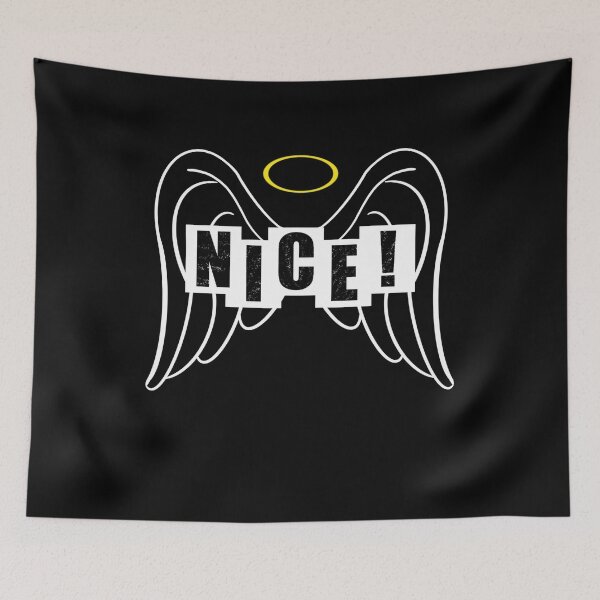 Item preview, Nice with Angel Wings - Black designed and sold by BusyMonkeys.