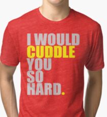 cuddle (yellow) Tri-blend T-Shirt