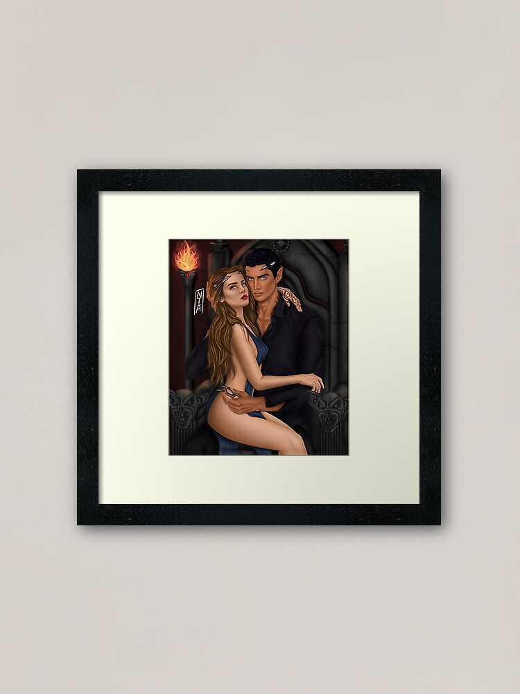 rhysand and feyre Framed Art Print for Sale by witchlingsart