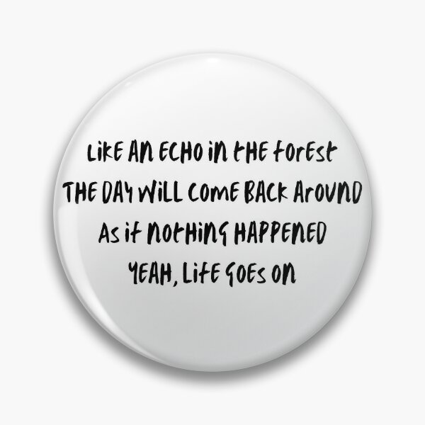 Bts Life Goes On Lyric Korean Pin By Aooms123 Redbubble