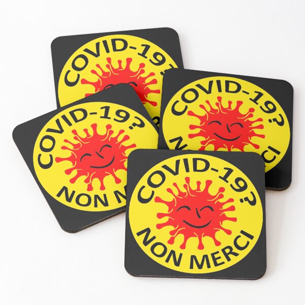 Item preview, COVID-19? Non Merci; French; designed and sold by StickerApe.
