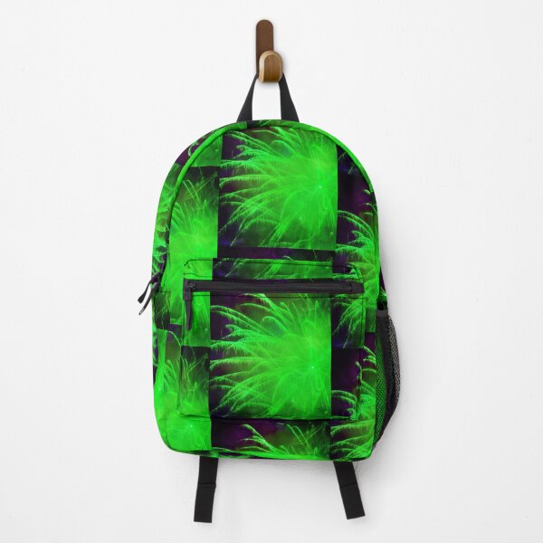 Item preview, Abstract Art Neon Lime Green And Purple Firework Print designed and sold by Mary Riley.