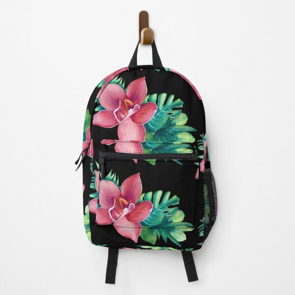 Item preview, Pink watercolor Orchid - black background by Linda Sholberg designed and sold by Linda Sholberg.