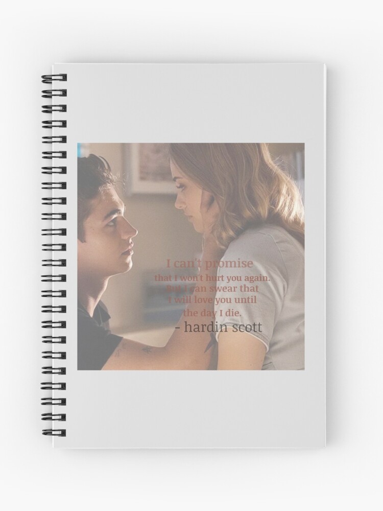 Cahier A Spirale Apres Nous Sommes Entres En Collision Citation De Hardin Scott Par Alanaf1 Redbubble