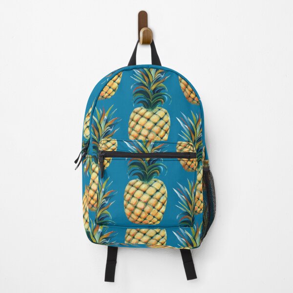 Item preview, Pineapple watercolor - mosaic blue background designed and sold by Linda Sholberg.