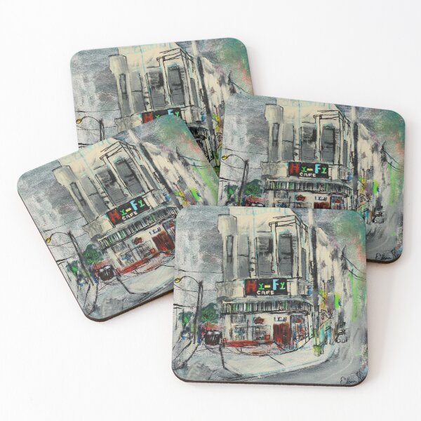 Item preview, Painting of Hi-Fi Cafe in Bay View Milwaukee by Artist Lana Holman designed and sold by LanaHolman.