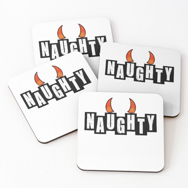 Item preview, Naughty with Two Horns - White designed and sold by BusyMonkeys.