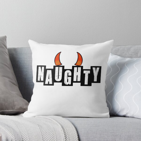 Item preview, Naughty with Two Horns - White designed and sold by BusyMonkeys.
