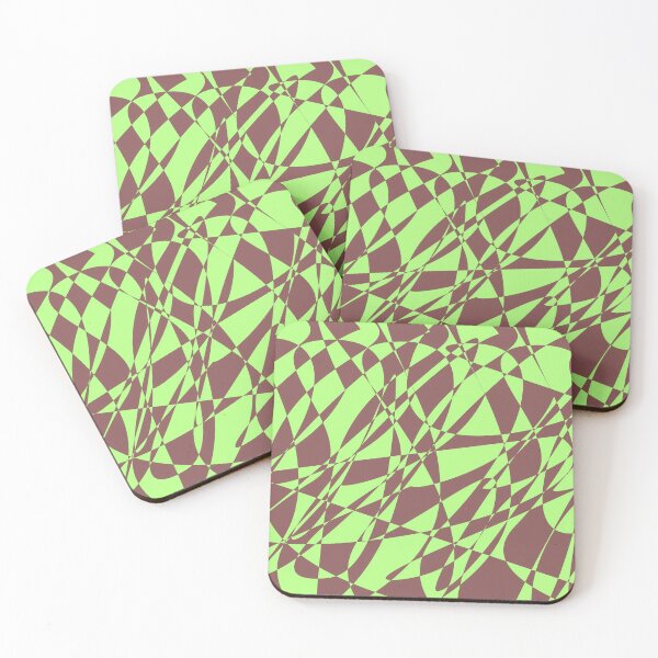 Item preview, Messy peace - light green on reddish brown designed and sold by Momentumist.
