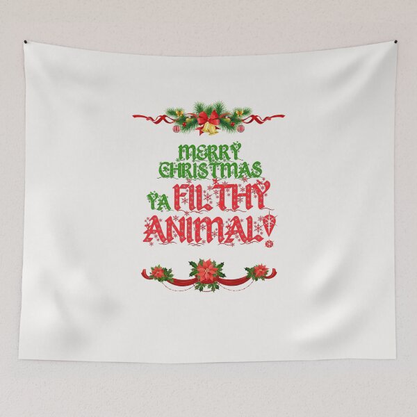 Item preview, Merry Christmas Ya Filthy Animal  designed and sold by MakeASceneFilm.