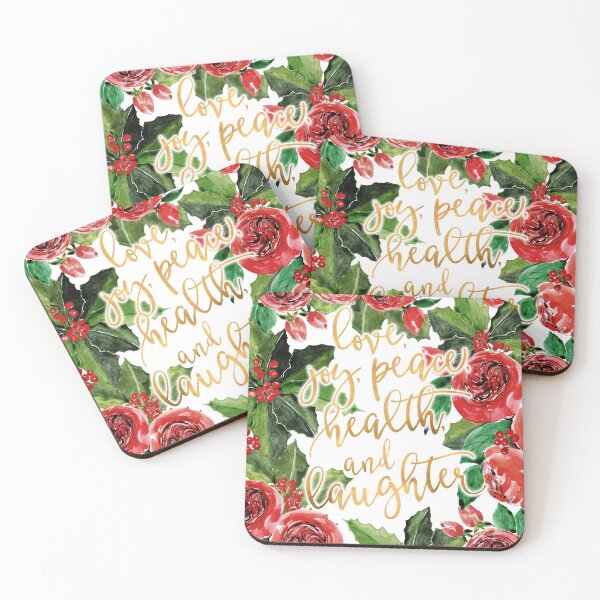 Item preview, Watercolor red roses and holly floral art with best wishes designed and sold by blursbyai.