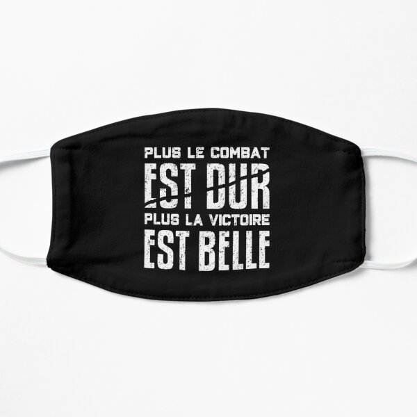 Booba Tshirt: Plus Le Combat Est Dur Plus La Victoire Est Belle Masque sans plis
