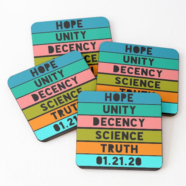 Item preview, Hope Unity Decency Science Truth 01.20.21 retro designed and sold by ShirtzTonight.