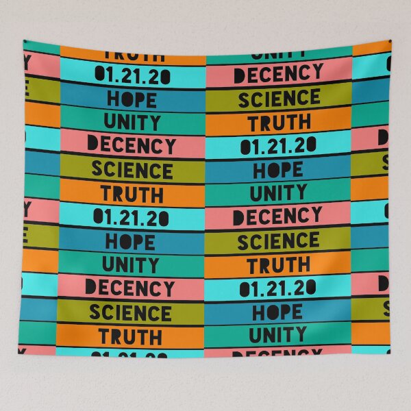 Item preview, Hope Unity Decency Science Truth 01.20.21 retro designed and sold by ShirtzTonight.