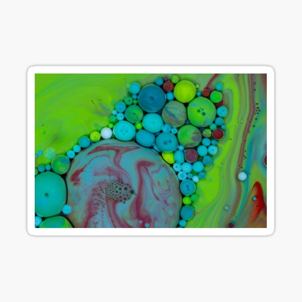 Bubbles Art Luna Sticker