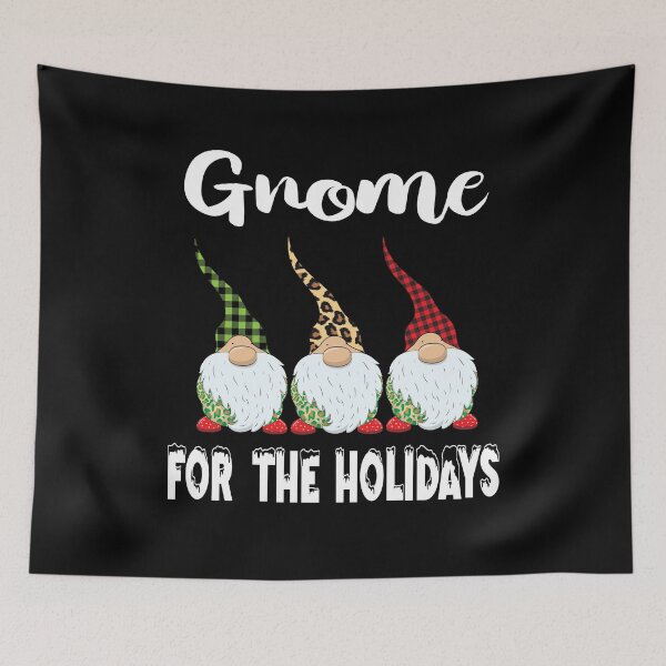 Item preview, Gnome for the Holidays Leopard And Plaid, three gnomes christmas gift, Funny Family Christmas designed and sold by NisRayDesign.