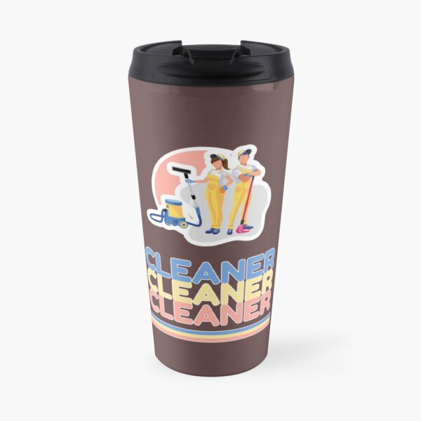 Retro Cleaner Funny Cleaning Humor Gifts for Maids Travel Mug