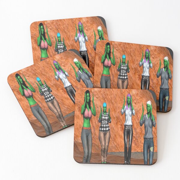 Item preview, Green ladies from another world and planet designed and sold by CUTESTUFFnow.