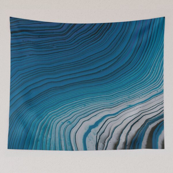 Item preview, Blue Waves Liquid Paint designed and sold by Mushrankhan.