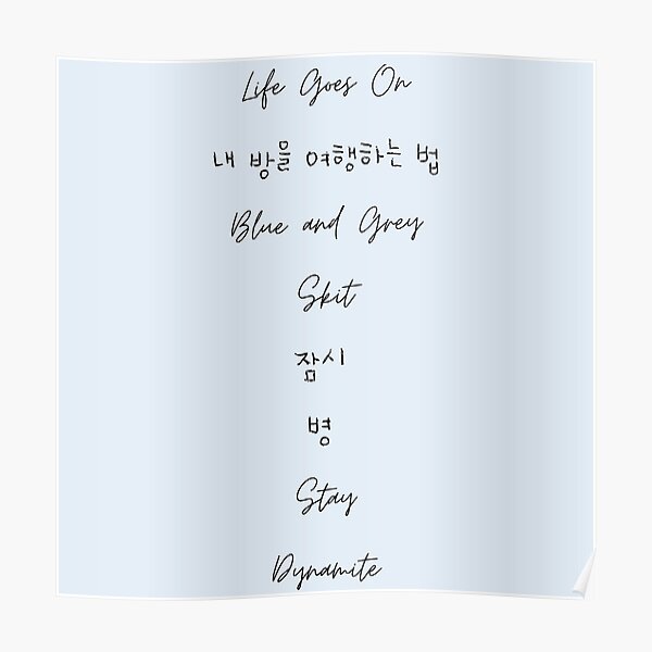 Bts Life Goes On Posters Redbubble