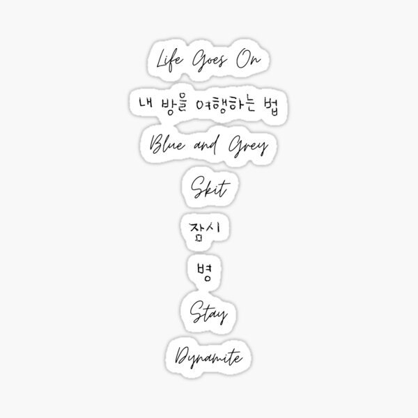 Bts Life Goes On Stickers For Sale | Redbubble