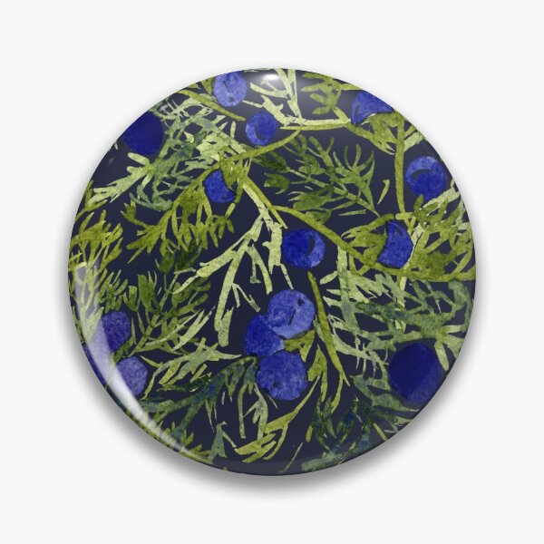 Item preview, Winter blue berries. Nordic greenery. Juniper berry designed and sold by TanyaMakesART.